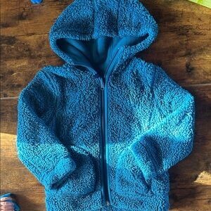 Falls Creek Reversible Fuzzy Teal Kids Jacket